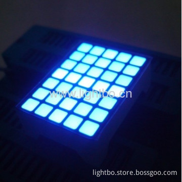3.39x3.39mm Ultra Blue 1.1" 5 X 7 Blue Square Dot Matrix Led Display ( 22x30x10mm) For Hall Position Indicators 